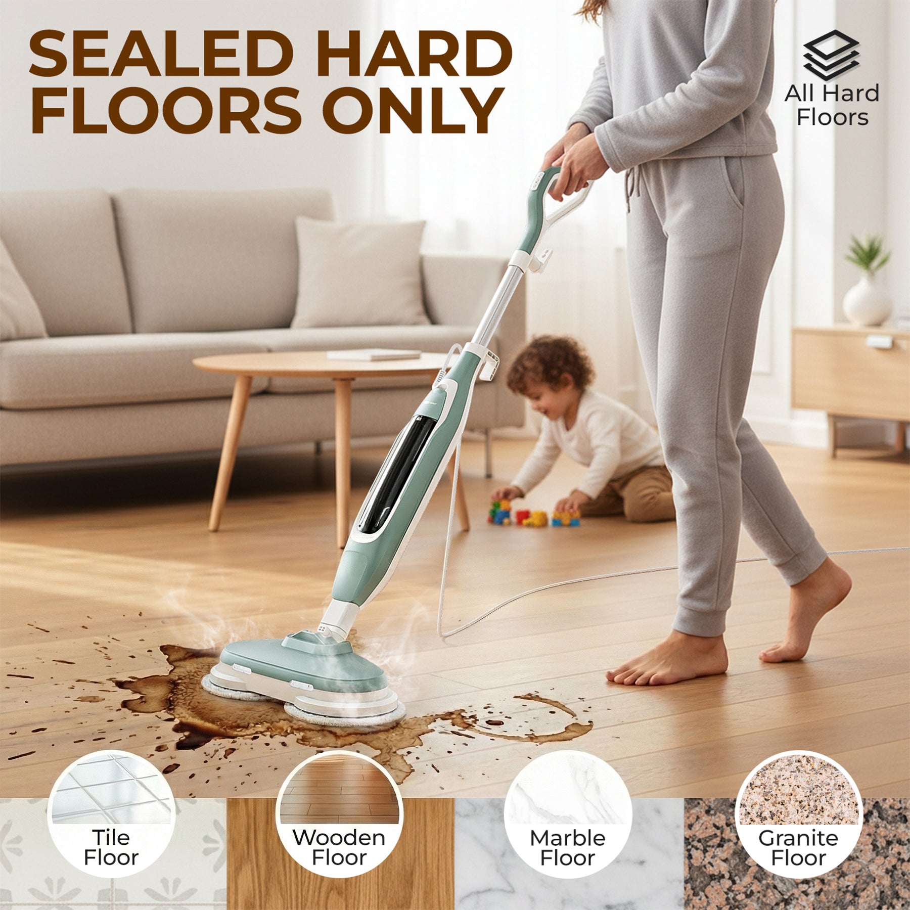 ePro-Select EV0403 Steam & Scrub Steam Mop