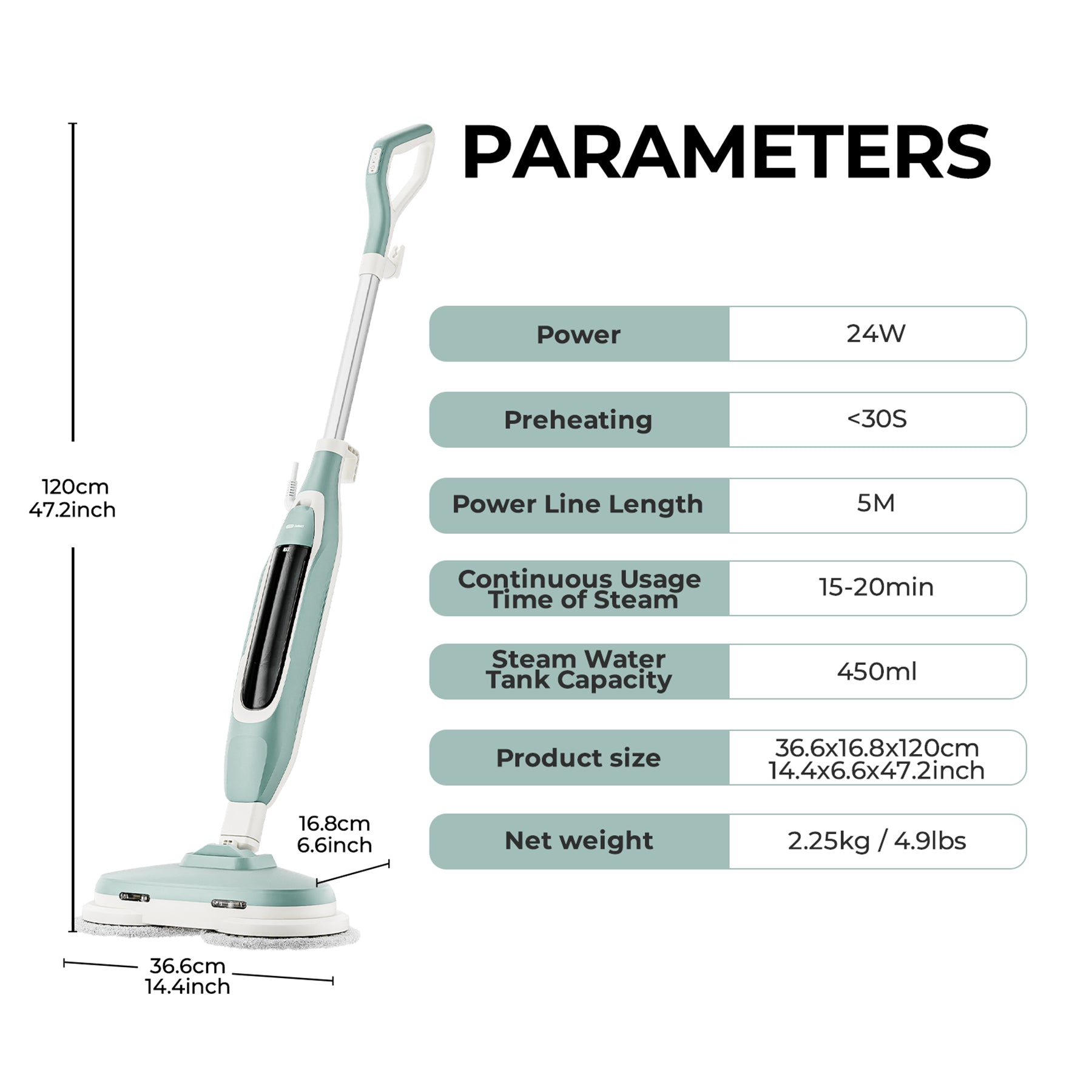 ePro-Select EV0403 Steam & Scrub Steam Mop