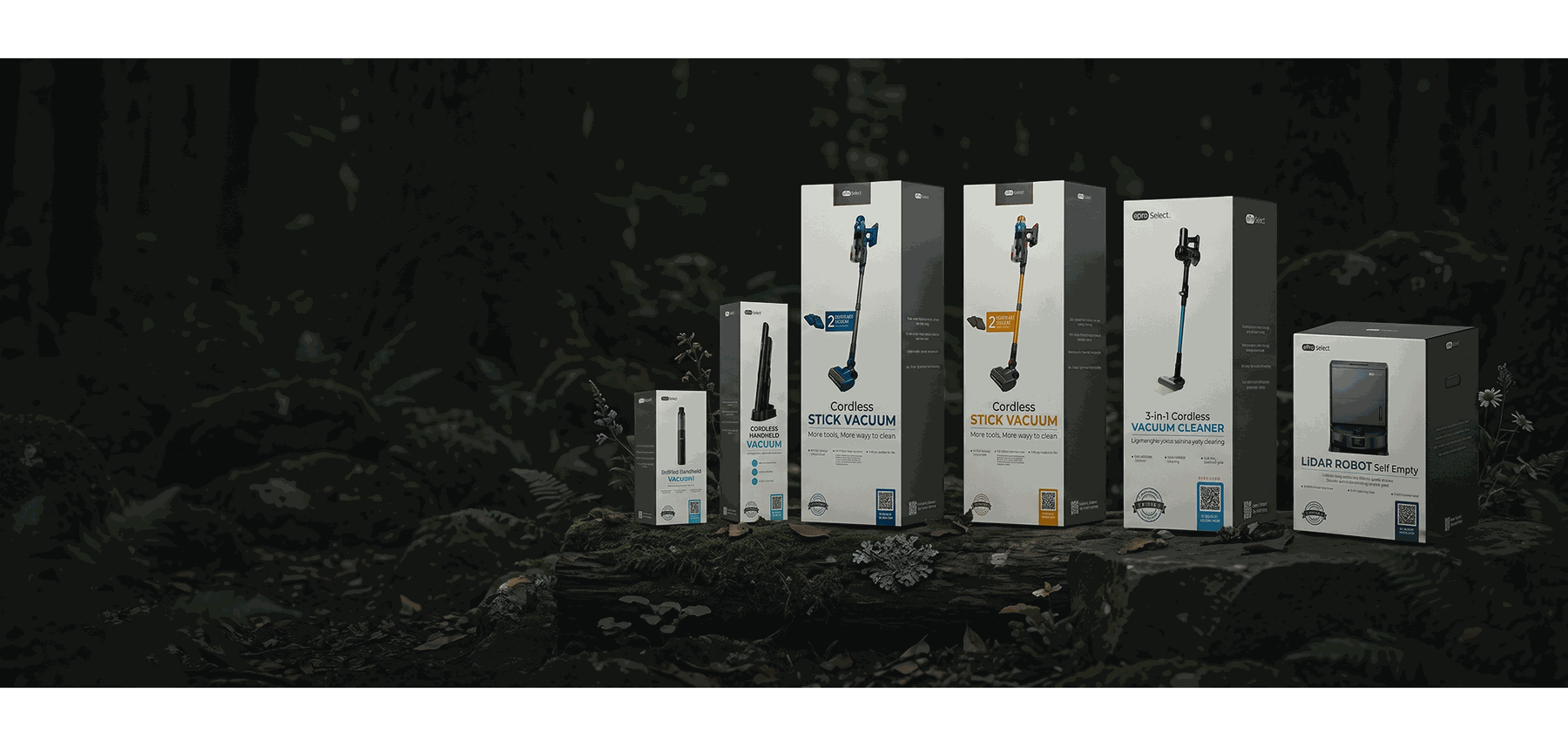 Sustainable packaging in a forest setting