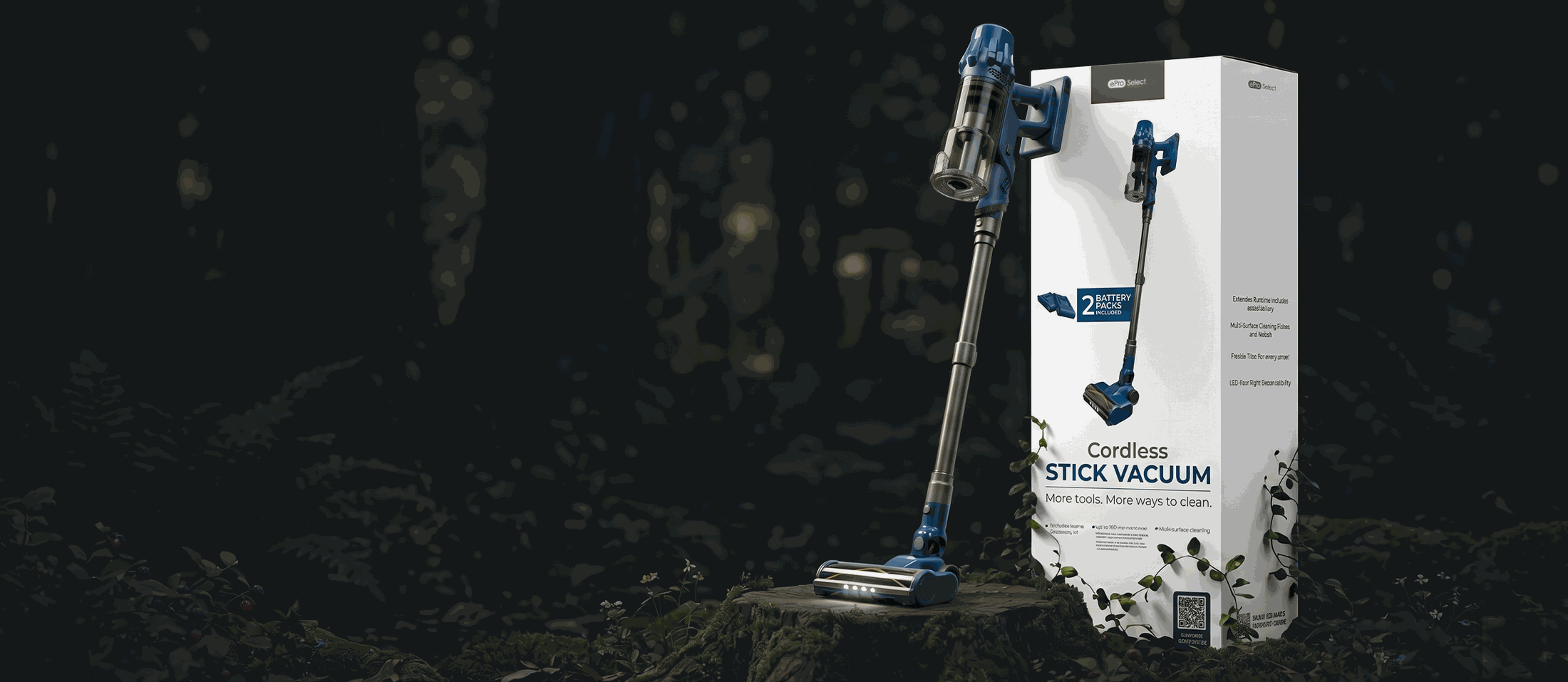 Forest floor with ePro product packaging